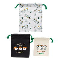 Set de 3 bolsas con cordón Snoopy
