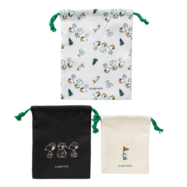 Set de 3 bolsas con cordón Snoopy