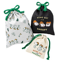 Set de 3 bolsas con cordón Snoopy