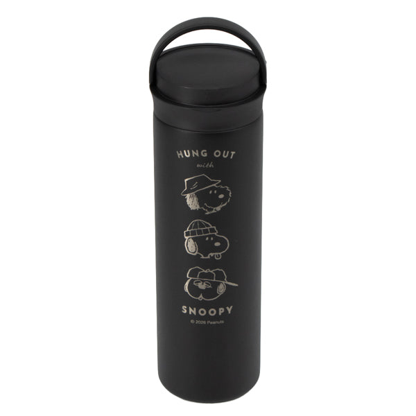 Botella de acero inoxidable Snoopy con asa, 500 ml
