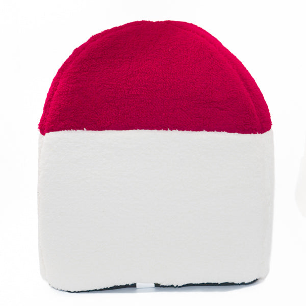 Cama domo para mascotas Snoopy, diseño de techo rojo