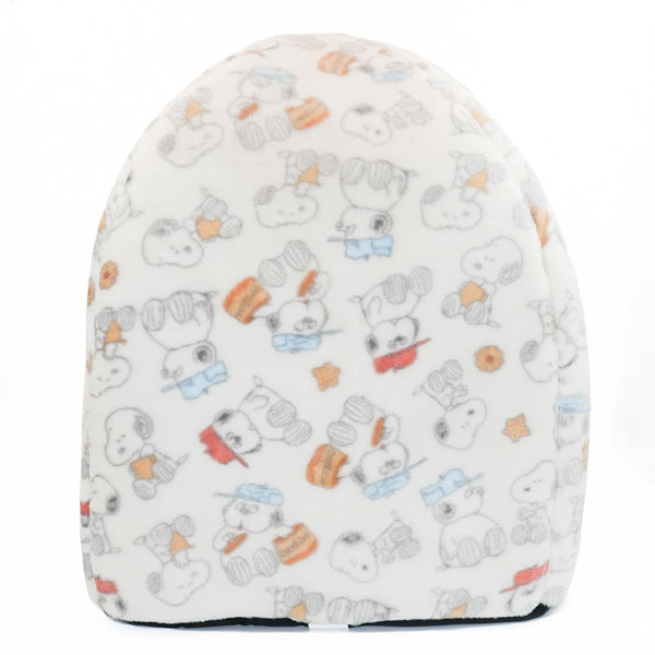 Cama tipo domo afelpada de Snoopy con diseño de galletas