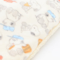 Cama tipo domo afelpada de Snoopy con diseño de galletas
