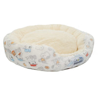 Cama redonda para mascotas Snoopy con diseño de galletas