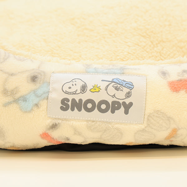 Cama redonda para mascotas Snoopy con diseño de galletas