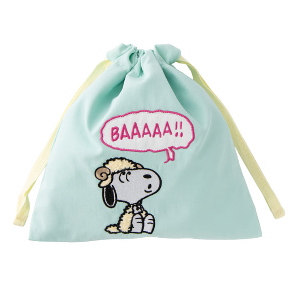 Bolsa cuadrada con cordón Snoopy
