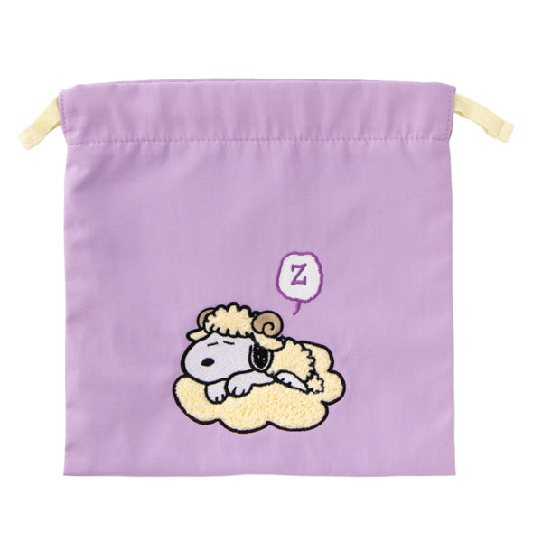 Bolsa cuadrada con cordón Snoopy