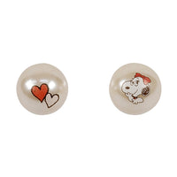 Aros de perla y corazón de Belle de Snoopy