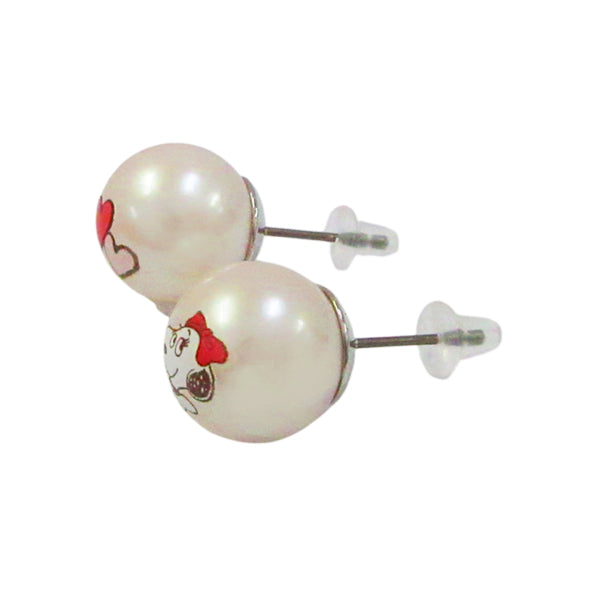 Aros de perla y corazón de Belle de Snoopy