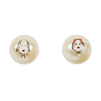 Aros de perla de Snoopy y Belle
