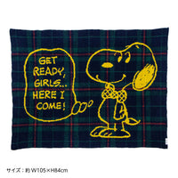 Manta mullida de Snoopy a cuadros Black Watch