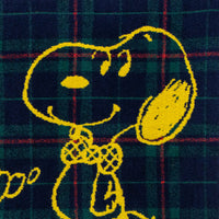 Manta mullida de Snoopy a cuadros Black Watch