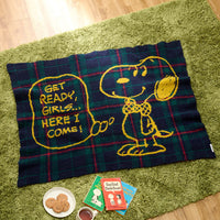 Manta mullida de Snoopy a cuadros Black Watch