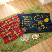 Manta mullida de Snoopy a cuadros Black Watch