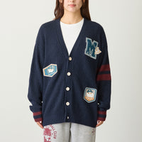 Cardigan tejido Mofusand azul marino, estilo lanzador