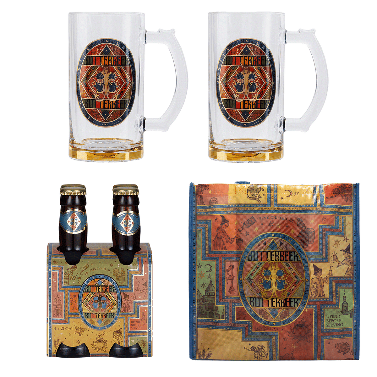 Set de regalo Butterbeer con vasos