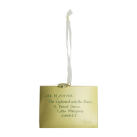 Adorno dorado Carta de admisión de Hogwarts