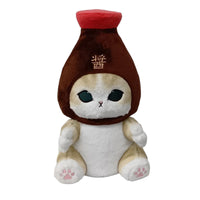 Peluche mofusand de gato con salsa de soya