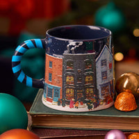 Taza azul navideña de Diagon Alley