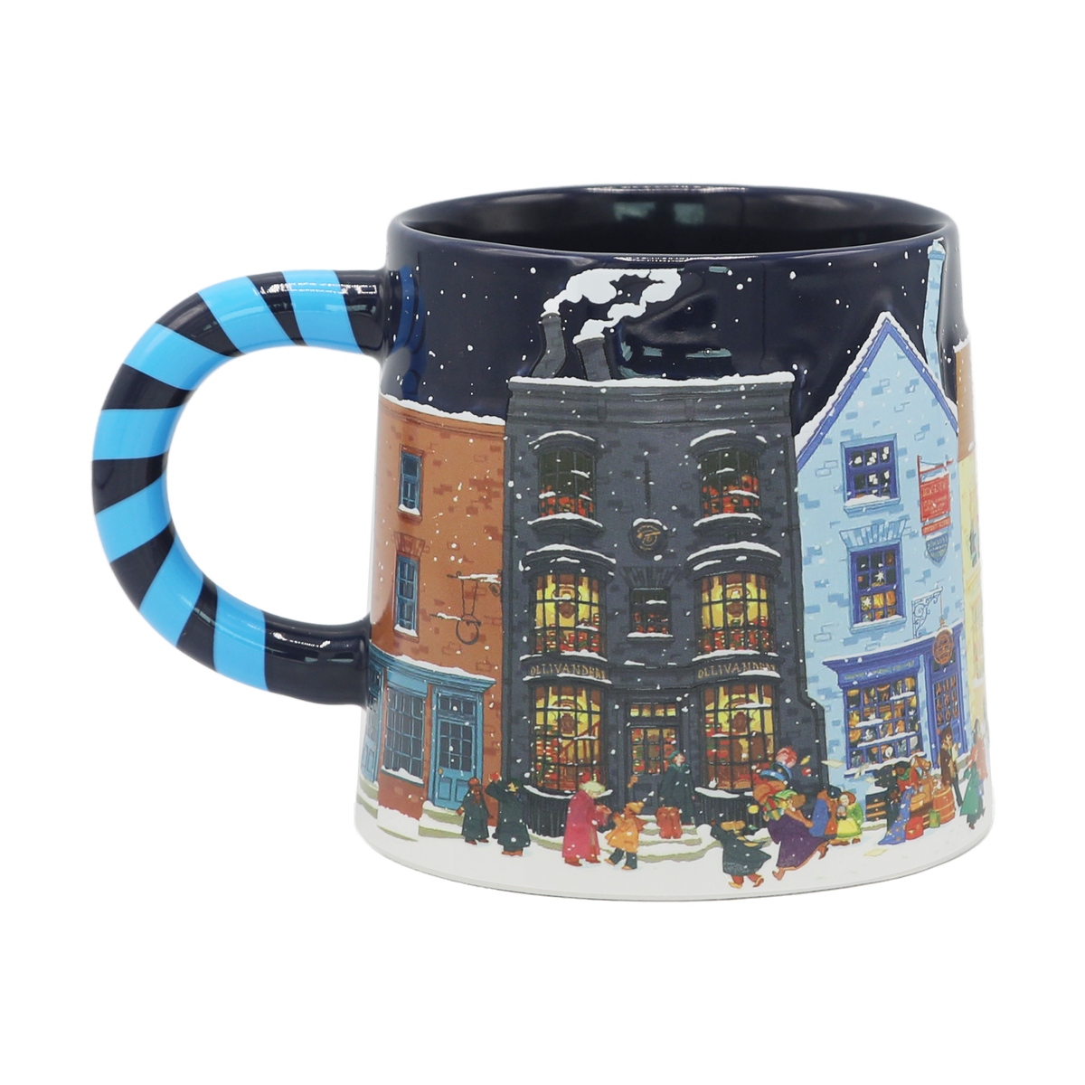 Taza azul navideña de Diagon Alley