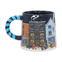 Taza azul navideña de Diagon Alley