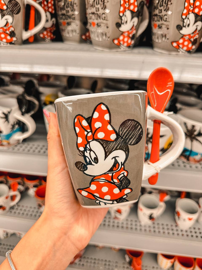 Tazon con Cuchara Disney - Minnie Grey