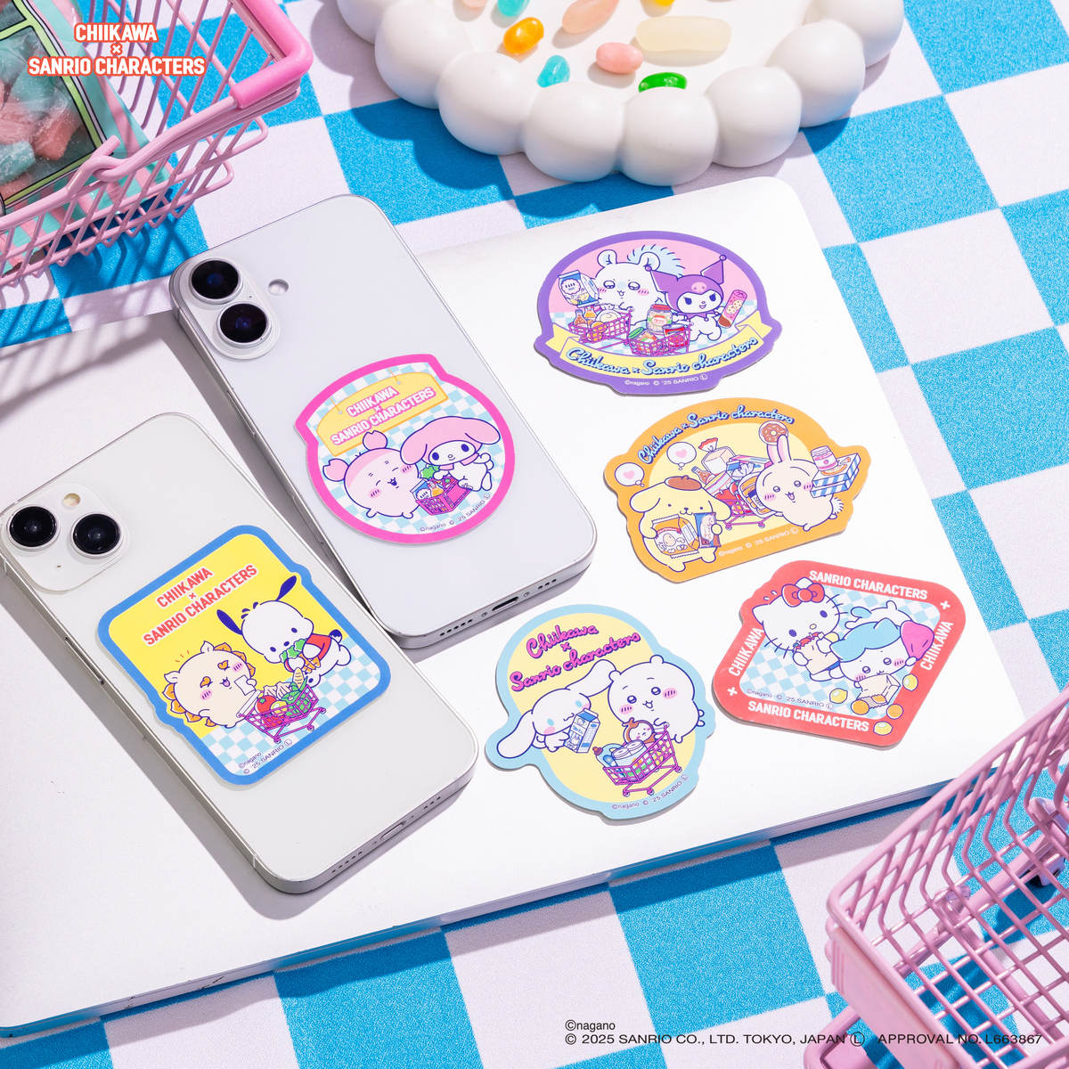 Sticker para celular de Chiikawa y My Melody
