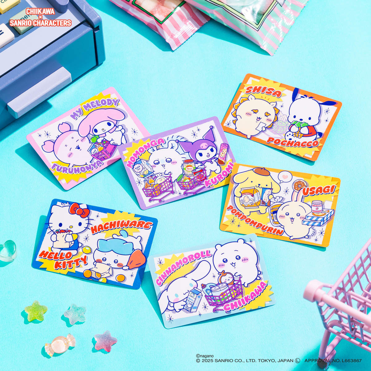 Tarjeta de puntos Chiikawa x Sanrio (6 diseños)