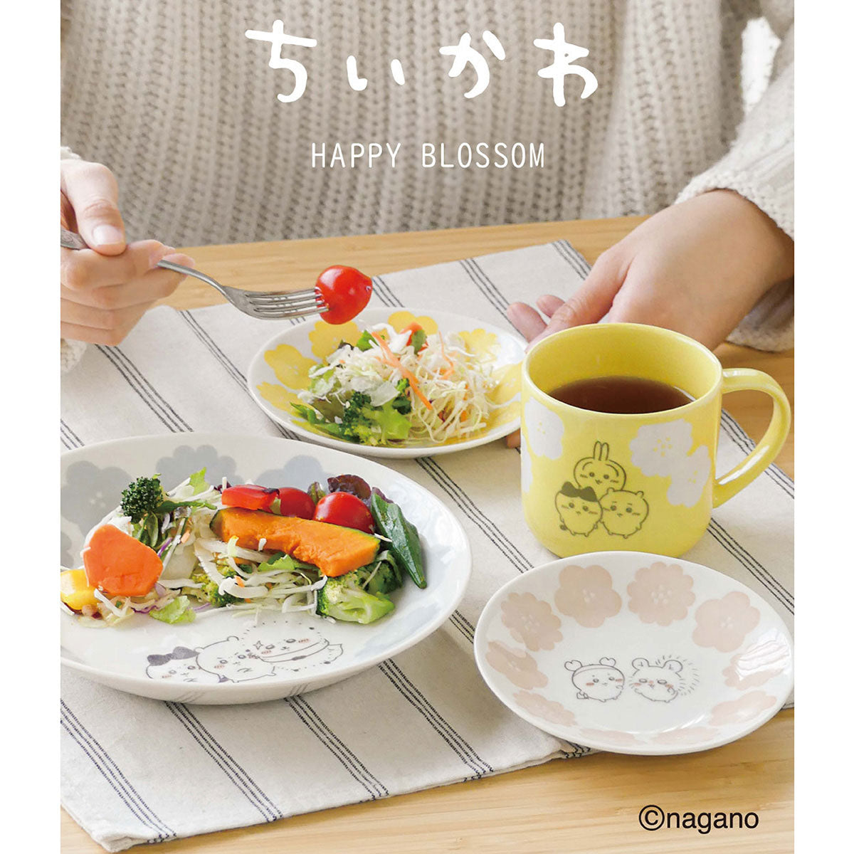 Posavasos Chiikawa Happy Blossom Amarillo