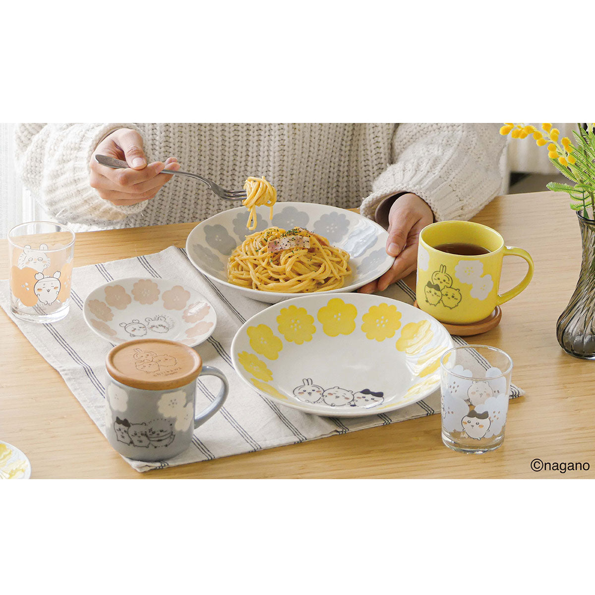 Posavasos Chiikawa Happy Blossom Amarillo