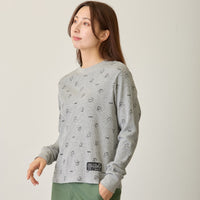 Polera waffle manga larga Chiikawa, gris