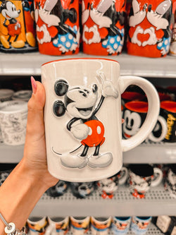 Tazon Disney en Relieve Mickey White