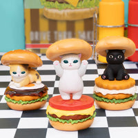 Mofusand GPS BOX: colección de 8 figuras de gatitos hamburguesa