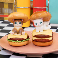 Mofusand GPS BOX: colección de 8 figuras de gatitos hamburguesa