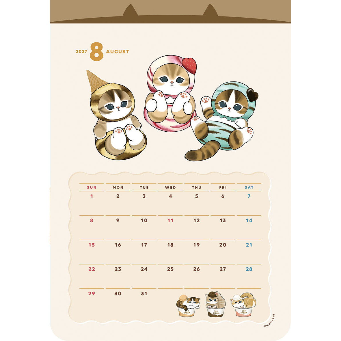 Calendario 2027 mofusand