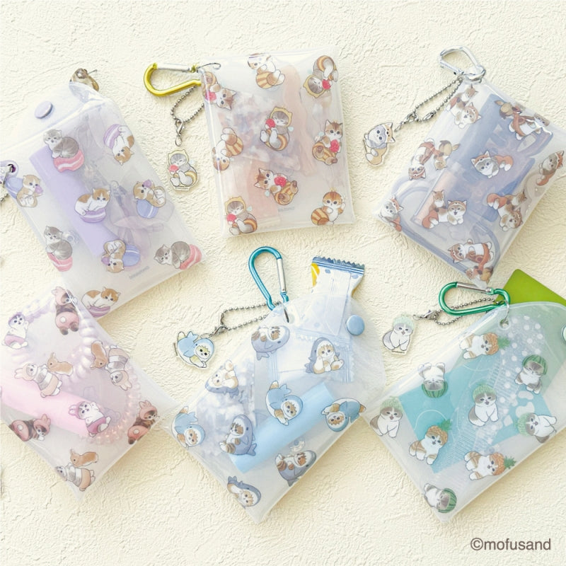 Estuche transparente Mofusand con diseño de tiburón