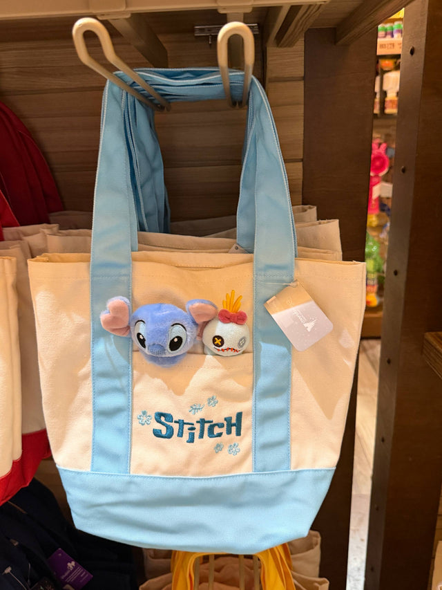 Bolso Stitch con Detalles de Peluche Azul