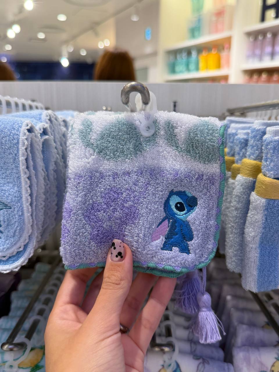 Toalla de Rostro Stitch Pastel con Flecos