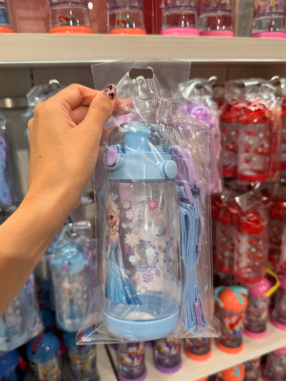 Botella Elsa Frozen con Correa Azul