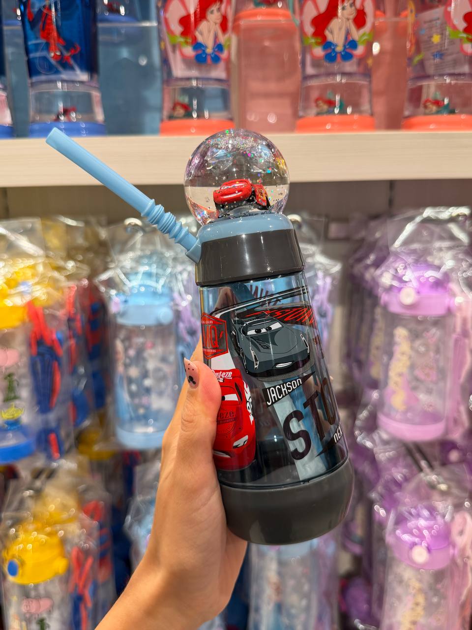 Botella Cars Rayo McQueen y Jackson Storm