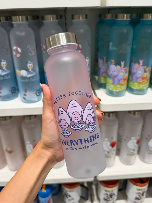Botella Rosada Personajes Morados