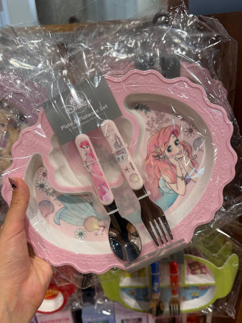 Set de Plato y Cubiertos Ariel Disney
