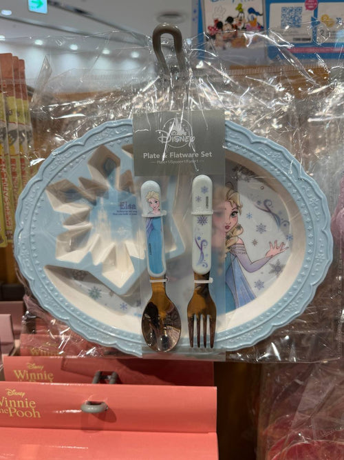 Set de Plato y Cubiertos Elsa Frozen