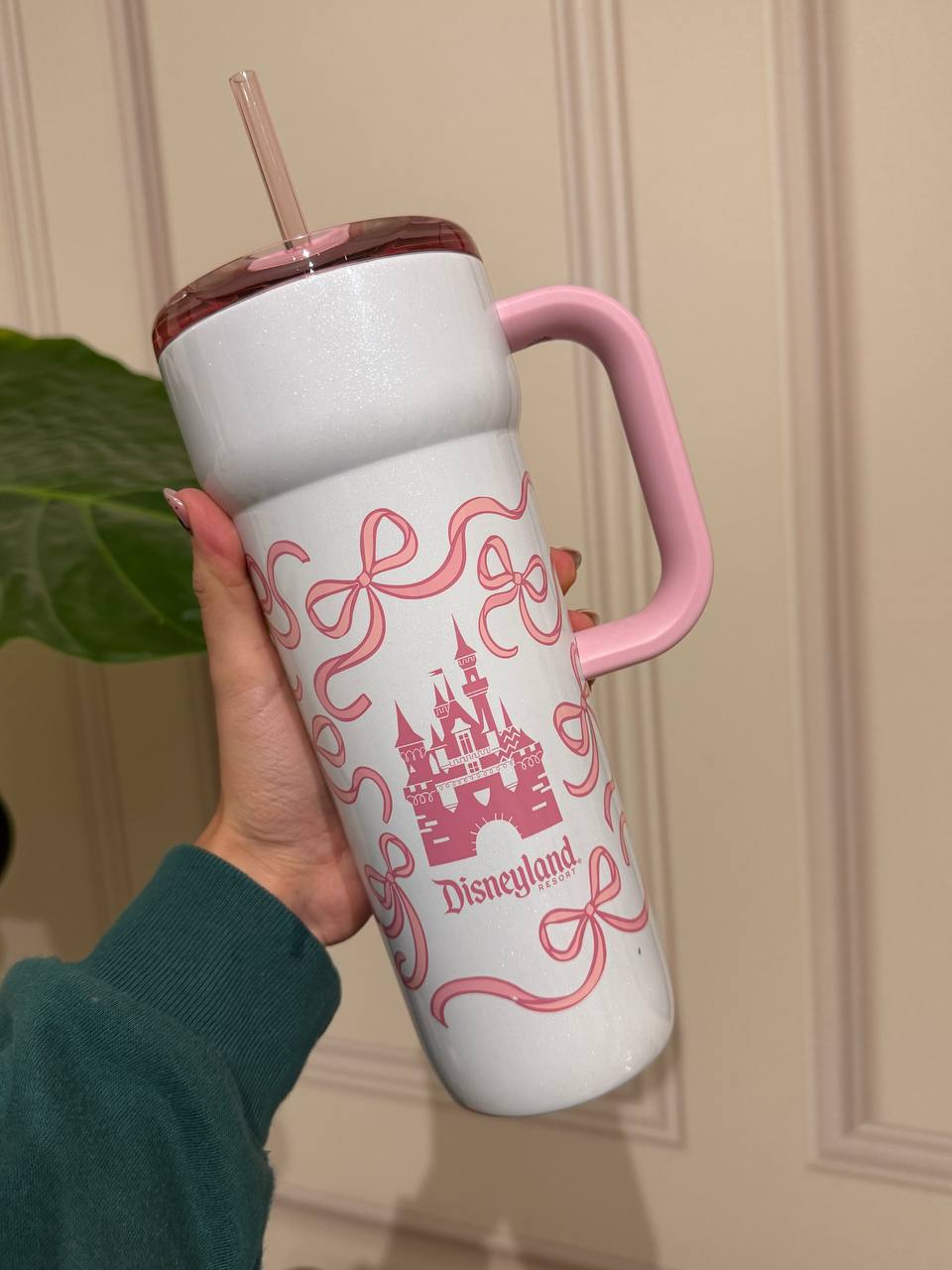 Vaso Térmico Disney Starbucks Rosado con Bombilla