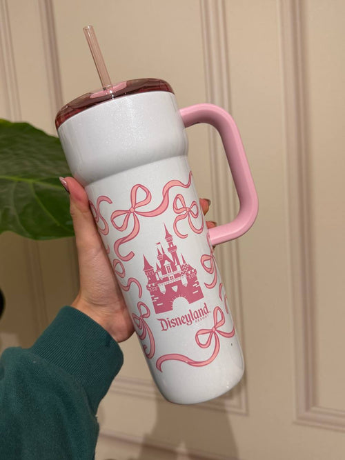 Vaso Térmico Disney Starbucks Rosado con Bombilla