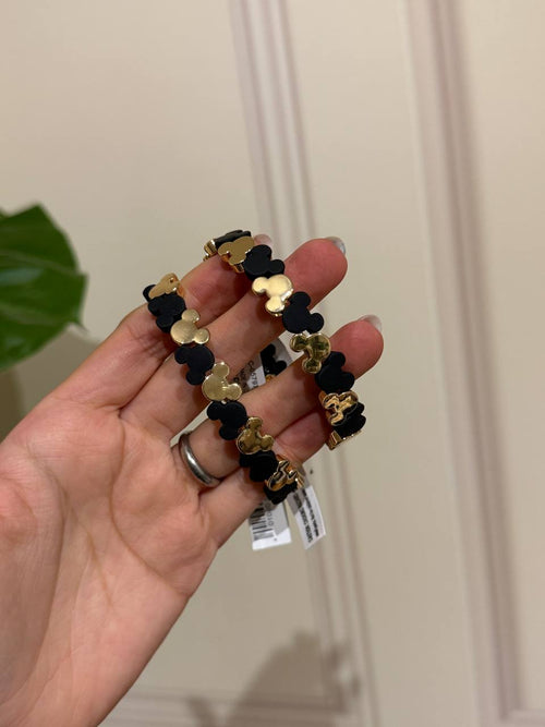 Pulsera Mickey Negra y Dorada Disney