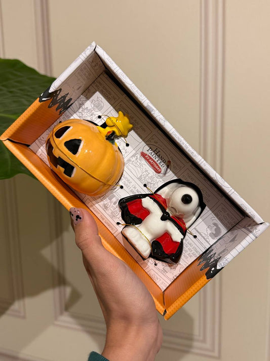 Set Salero y Pimentero Snoopy Halloween