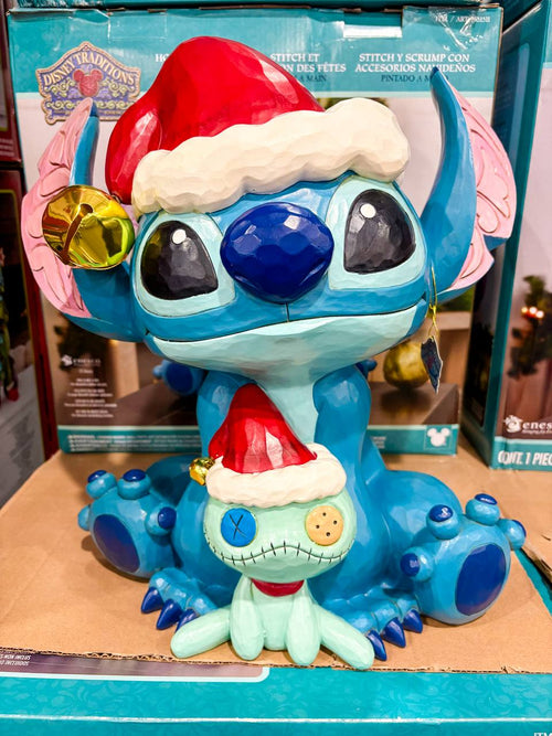 Figura Gigante Stitch con Scrump Navidad