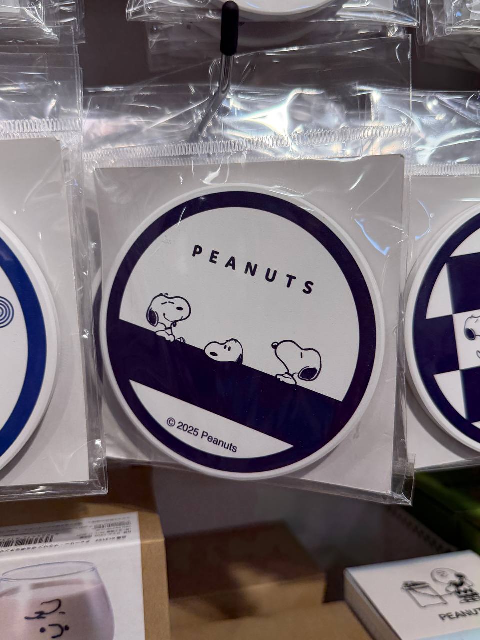 Posavasos Snoopy Peanuts Blanco y Negro