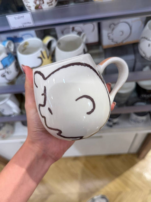 Tazón Snoopy Blanco con Diseño Lineal